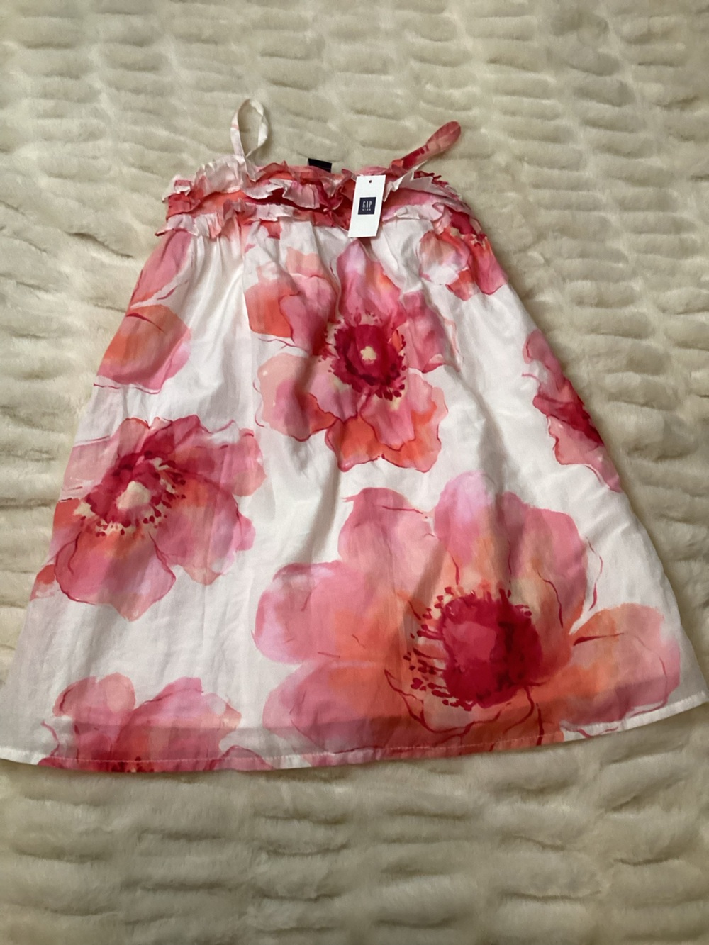 GAP Kids Pink and Coral Floral Dress size 6/7 nwt